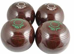 Drakes Pride Carpet Bowls Black/Brown B8300 (Full set of 16)