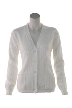 Green Play Ladies Ribbed Knit Cardigan